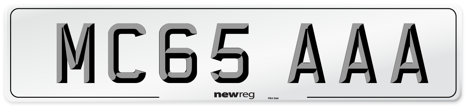 MC65 AAA Number Plate from New Reg